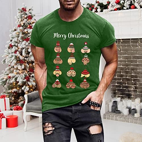 Мъжки Коледни тениски ZDDO с къс ръкав, дизайнерски костюми с грозни коледа принтом, Забавни спортни тениски с графичен дизайн, плътно
