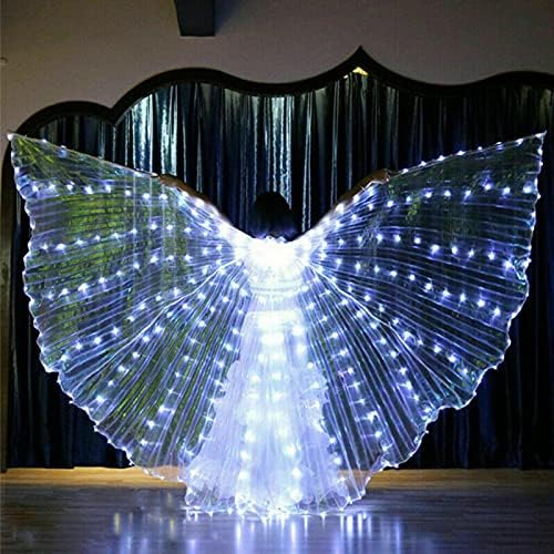 Хелоуин Танц на Корема LED Крила на Ангел, Бар Танц на Корема Светва Сценична Облекло 360 Градуса Подпори За Изказвания Led Крило за