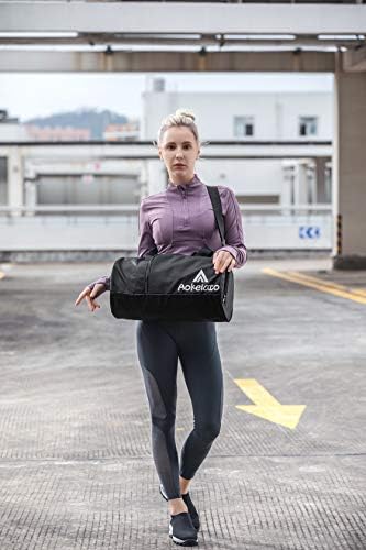 Спортна чанта Aokelato, Малка спортна чанта обем 30 литра, с отделение за обувки джоб за мокри дрехи, по-Лека Водоустойчива