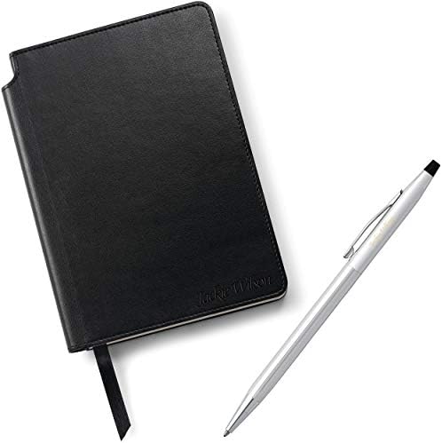 Подаръчен комплект дръжки Dayspring Personalized AT Cross Pen and Journal - Класически химикалка писалка Century с черен списание с