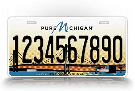 Обичай регистрационен номер Mackinac Bridge Michigan MI Pure Michigan Auto Tag Точно копие на официално допълнително регистрационен