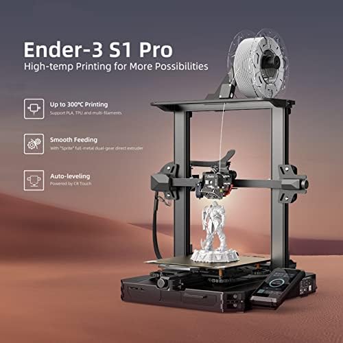3D принтер HUIOP, Тенис на 3D-принтер Emilov-3 S1 Pro FDM 3D Печат с изцяло метална Экструдером Спрайт PEI Магнитна Платформа