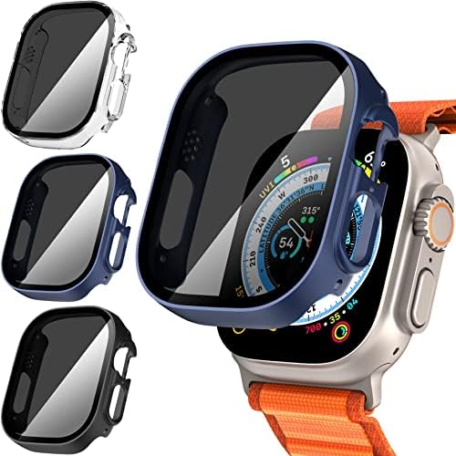 Suoman 3-Pack за Apple Watch Ultra 49mm Защитен калъф за екран неприкосновеността на личния живот, [Защита от надзъртане] ултра тънък калъф, изработени от закалено стъкло за iWatch Series