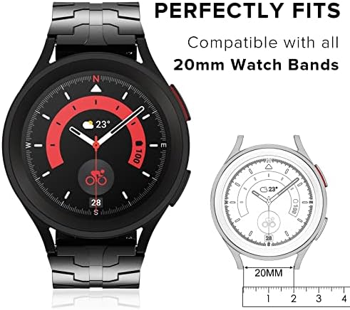 KADES Galaxy Watch 5 Pro Въжета 45 мм, 20 мм и Метален Взаимозаменяеми Каишка Men Large XL за Galaxy Watch 5 4 Band 40 мм 44 мм/ Galaxy