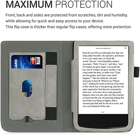 Калъф kwmobile, съвместим с Pocketbook Touch Lux 4 / Lux 5 / Touch HD 3 /Цветен (2020 Г.) - Калъф от синтетичен набук с магнитна закопчалка,