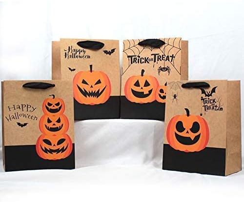 UNIQOOO 12 бр. Подаръчни Пакети за Предложения за Хелоуин в насипно състояние, Детски Опаковки За бонбони и Бисквити, Здрава Хартия, която