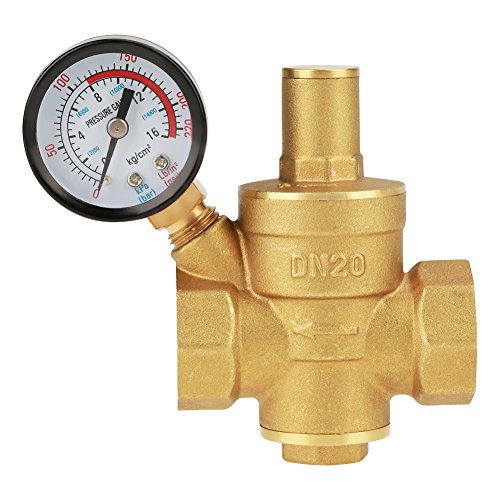 Регулируем регулатор за налягане на вода от месинг, DN20, намаляване на valve с манометром