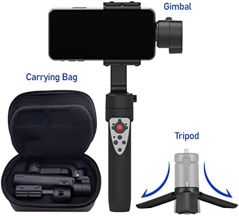 3-Аксиален Мини-ръководство на кардан стабилизатор за iOS и Android - Сгъваем джобен кардан комплект - Камера за запис на