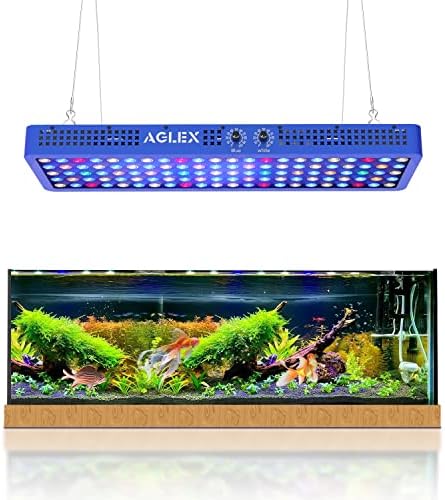 AGLEX led Аквариумный лампа с Двойни канали 330 W Пълен Спектър за Кораловите Рифове, Аквариум за Морски Риби, Сладководни и соленоводни