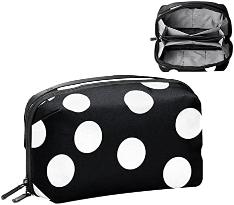 Косметичка с шарките на точки за чантата си, преносим пътна чанта-органайзер за тоалетни принадлежности, косметичка за жени