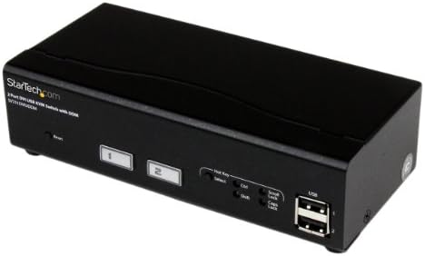 StarTech.com 2-Портов USB DVI KVM суич с технологията за бързо превключване DDM и кабели - Двоен DVI USB KVM switch - DDM KVM Switch (SV231DVIUDDM)