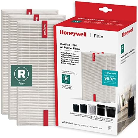 Комплект филтри за въздушен филтър Honeywell HEPA – Включва 2 сменяеми филтъра HEPA R и 4 на филтър за предварително почистване на на