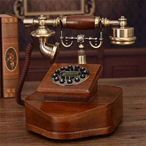TREXD Старинен Европейски Ретро-Стационарен Телефон с Номер на разговор, Функция за Синхронизация на музика, Тонове на звънене,