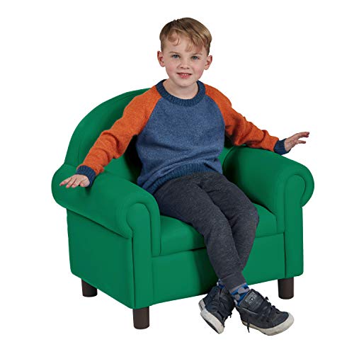 Преки партньори фабрика 10492-GN Little Lux Меко Начална стол, Плюшен Мебели за Детска стая, Класната стая, детската градина - Зелен