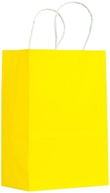 ysmile 12-каратный Подарък крафт хартиена торбичка с дръжка за парти по случай рождения Ден на Едро 8,2x5,9x3,на 1 km от Жълто...