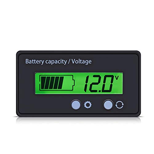 Измерител на заряд на батерията, Индикатор за Напрежение на Капацитета на батерията 12 24 36 48 с LCD дисплей със Зелена Подсветка, Монитор