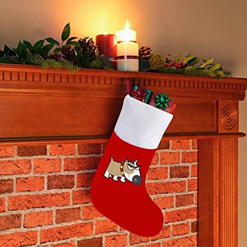 Забавни Коледни Чорапи за Бик на Червено Кадифе, с Бял Пакет шоколадови Бонбони, Коледни Декорации и Аксесоари за вашето