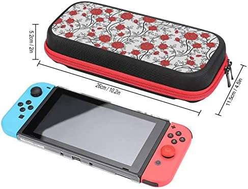 Калъф за носене растения с цветове от Рози за чанти с Принтом, Съвместим С Кутия за съхранение на Nintendo Switch