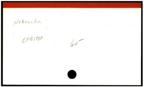 Подписан Сам Франсис Индексная карта 3x5 С Автограф Nebraska CFHOF 86797 - Издълбани подпис NFL