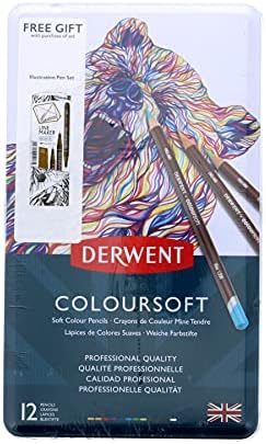Цветен молив Derwent Coloursoft, 1 брой (опаковка от 1), многоцветен