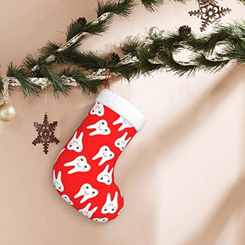 CUTEDWARF Стоматологични Коледни Чорапи за Зъболекар, Украшения за Елхи, Коледни Чорапи за Коледа на Празнични партита,