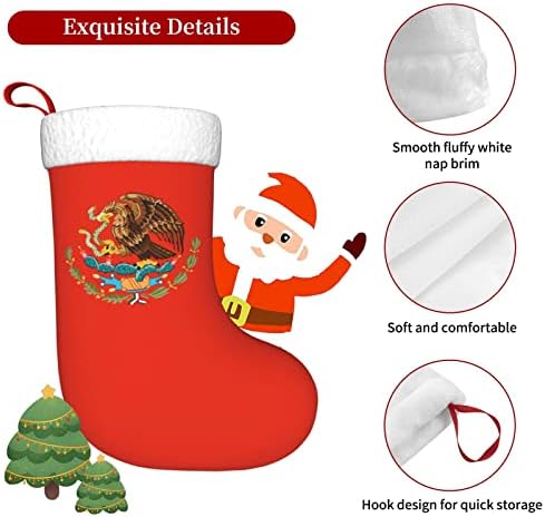 Коледни Чорапи с стопанските Мексиканския орел TZT, Подаръци за Коледното парти за семейни Празнични украси 18 Инча
