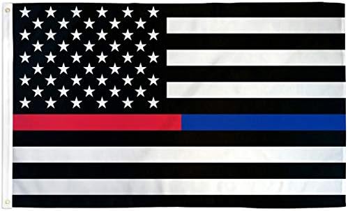 Американската тънка Червено-Синя линия 3x5 Флаг на САЩ Полиция, Пожарна и Услуги с бърз отговор
