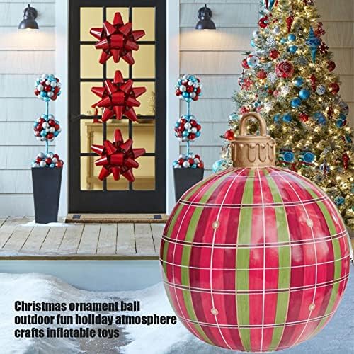 Открит Коледен Украсени с Надуваем Балон, 23,6-инчов PVC Гигантски Коледен Надуваем Балон, Коледни Надуваеми Балони, Украси за Коледната