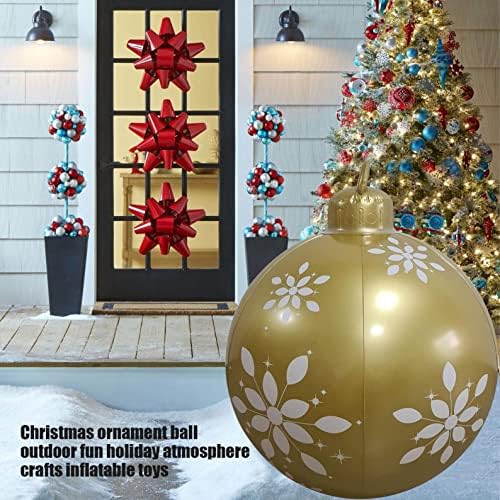 Открит Коледен Украсени с Надуваем Балон, 23,6-инчов PVC Гигантски Коледен Надуваем Балон, Коледни Надуваеми Балони, Украси