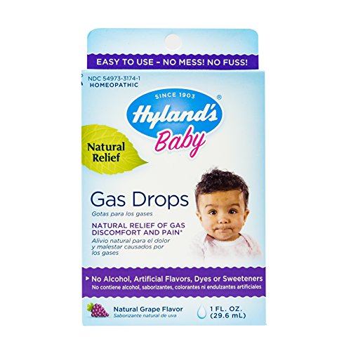 Газови капки за бебета, Hyland's Baby, Правят газообразование, С вкус на грозде, 1 Ет. унция