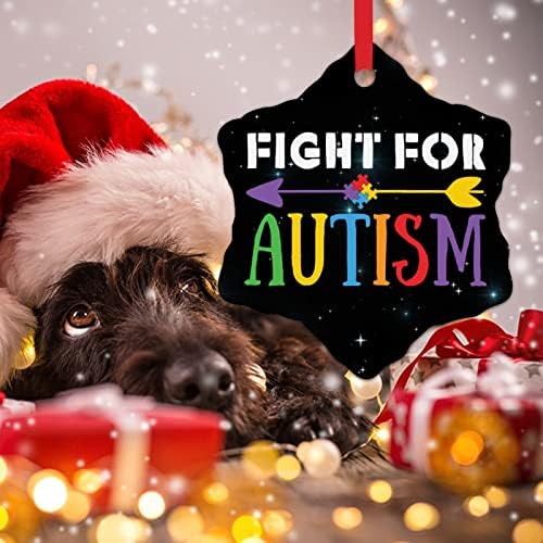 Коледен Орнамент Борба за Аутизъм Пъзел игра Декорация със Стрелки, за Информираност за аутизма Коледни Висящи Аксесоари за Коледното