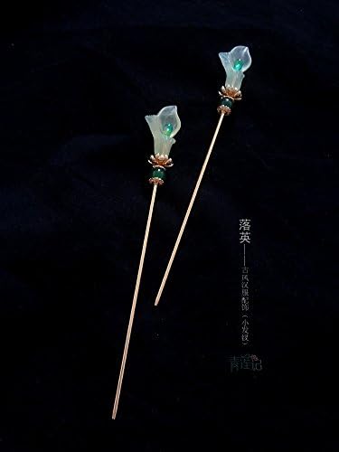 Закопчалката за коса в Китайски стил Мулан / Женска Традиционна Ретро-Закопчалката Ръчно изработени / Mangnolia / Светло