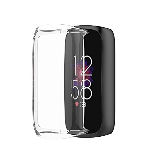 eiEuuk, 3 опаковки със Защитно фолио за екрана, Мек калъф от TPU, Съвместим с Fitbit Luxe, Универсален Защитен калъф от TPU с
