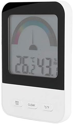 Дигитален Влагомер-Термометър EVTSCAN за помещения и на улицата, и с подсветка, настолна стойка и отвор за закачане на стената, за Стайна