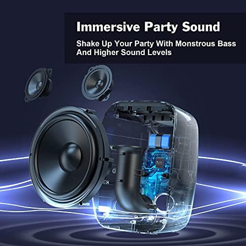 DOSS SoundBox Pro + Комплект безжични високоговорители Bluetooth PartyBoom Bluetooth Speaker - Black