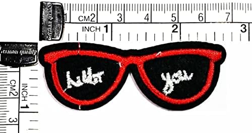 Kleenplus 3 бр. Мини-нашивка за слънчеви очила, скъпа лозунг, дума, буква Хей, ти, гладка нашивка, бродирана апликация, пришитая нашивка за