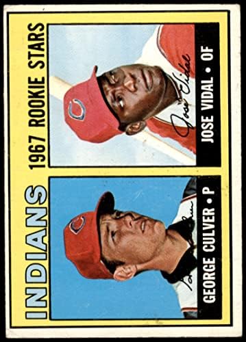 1967 Topps 499 Начинаещи Индианс Джордж Кълвър / Хосе Видал Кливланд Индианс (Бейзболна картичка) VG/БИВШ Индианс