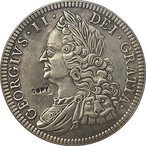 1746 Великобритания Копирни Монети 1 Корона за Домашен интериор на Офис