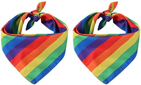 Hananona/ 2 предмета, с Преливащи се цветове Кърпи за гей-парад, Памучни Многофункционална Носните Кърпички за Партита, Кърпа за домашни