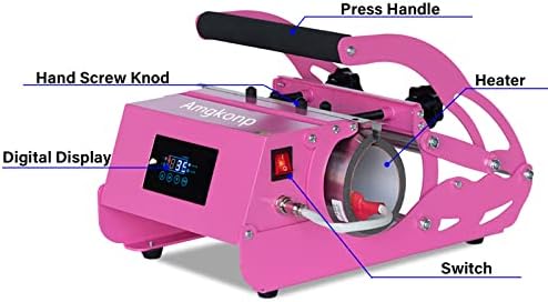 Термопресс-машина Amgkonp 110, 20 грама, за пресоване на steins, Прави Тънки Чаши, Бутилки, 11 грама, 15 грама, сублимационен печат