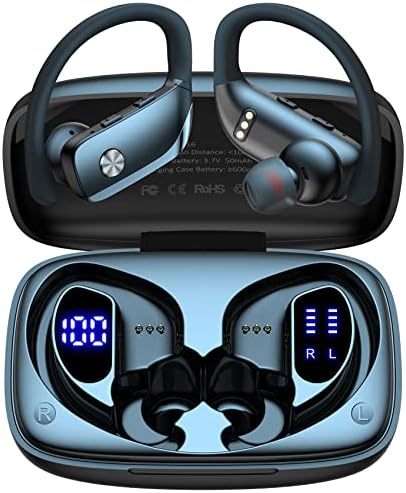 FK Търговия Безжични слушалки за Doogee S89 Pro-Bluetooth Слушалки 48 часа Възпроизвеждане на Спортни Слушалки с led дисплей Режийни слушалки