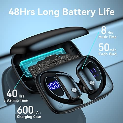 FK Търговия Безжични слушалки за Nokia G50 Bluetooth Слушалки 48 часа Възпроизвеждане на Спортни Слушалки с led дисплей Режийни слушалки с