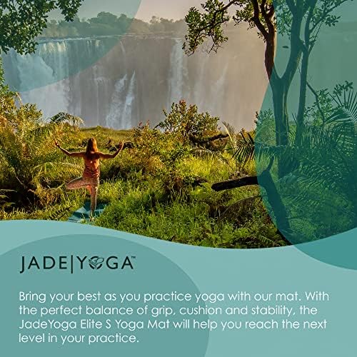 JadeYoga Elite S (™) килимче за йога, постоянен тренировъчен мат, специално създаден за по-интензивни занимания, дебел е голям подложка за упражнения с добър изземване и въ