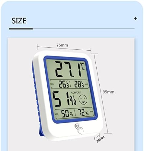 LUVADU ZCX Цифров Термометър за стая, 2 броя, Цифров Термометър За стая, Влагомер, Точен Сензор за Стайна Температура, Монитор