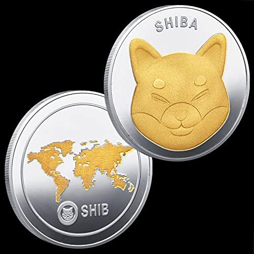 Монета Shiba-Ин, Монета Шиб,Възпоменателна монета Шибкоин, Позлатени Монети, са подбрани монета Shiba лимитирана серия с Защитен калъф