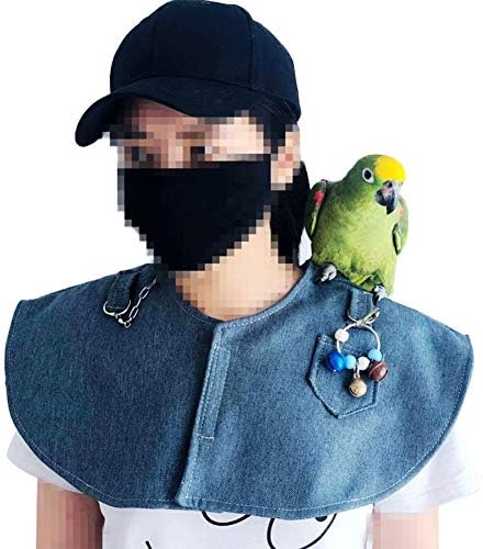 Защита на рамо QBLEEV Parrot От Надраскване, Окачен Гривна и Играчки за птици, богат на функции Тампон върху рамото за домашни Любимци,