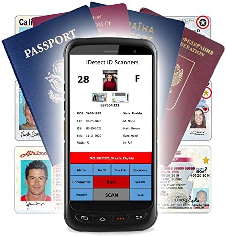 IDetect Quantum Edge Скенер за самоличност за проверка на възрастта за барове и клубове - Четец на паспорти, лични карти и шофьорски книжки