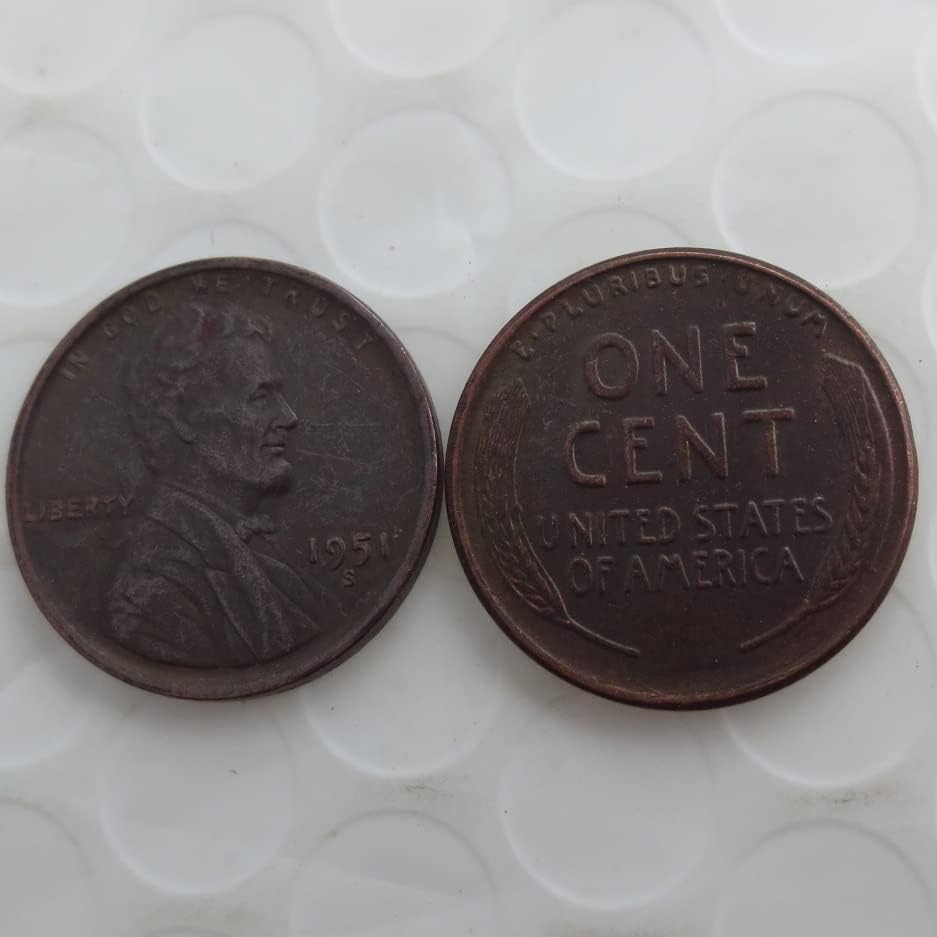 Възпоменателна Монета Чуждестранна копие Линкольновского стотинки от 1951 г. САЩ