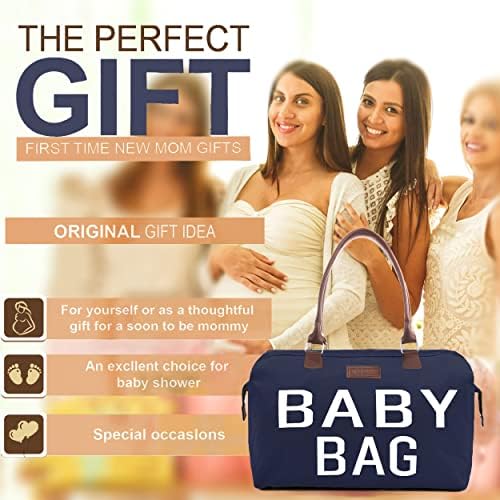 Чанта за бебешки Пелени CHQEL, Чанта за майката в болницата и Функционална Голяма Пътна Чанта за бебешки Памперси за Грижа за
