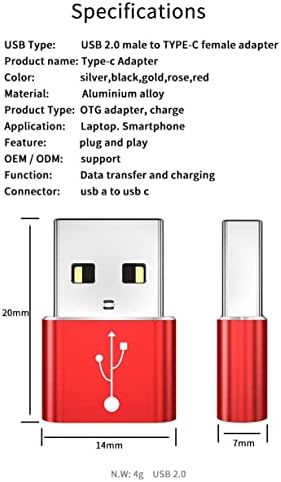 Адаптер BoxWave, който е съвместим с Astell & Kern Acro CA1000 - устройство за споделяне на USB порта-A-C (5 бр.), USB Type-C OTG USB-A Преобразува